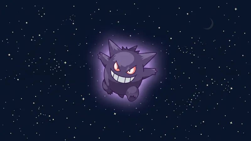 Gengar, Pokémon, space wallpaper
