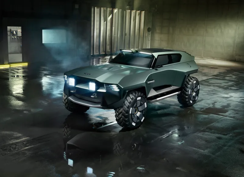 Aston Martin Dreadnought concept, Call of Duty, Off-road SUV, Green, Garage wallpaper