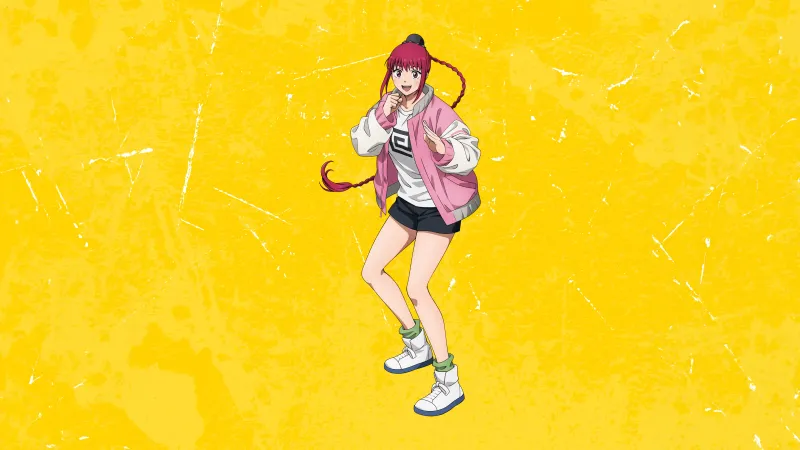 Lu Shaotang, Sakamoto Days, Yellow background 4K