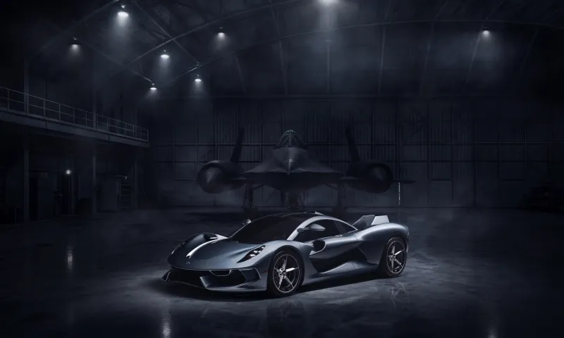 Hennessey Blackbird wallpaper, SR-71 Blackbird jet, Hangar, Hypercar, 5K