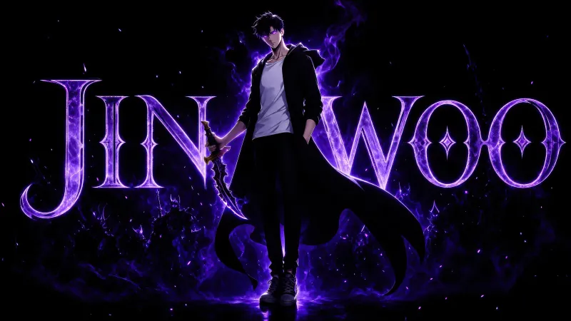 Sung Jinwoo (Solo Leveling), Dark background 5K