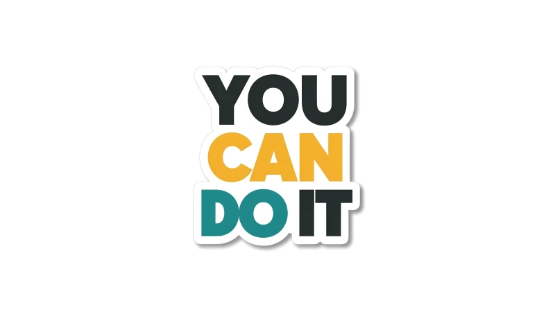You Can Do It quote, Motivational, White background, 4K wallpaper