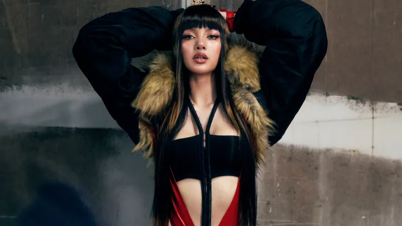Lisa SaWaDiKa, Photoshoot, Lisa wallpaper, Press Play, Black outfit, Fur jacket