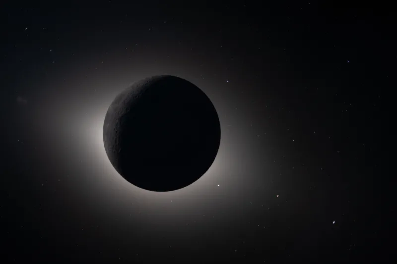 Solar eclipse behind the Moon, Artemis II, Corona, 8K wallpaper