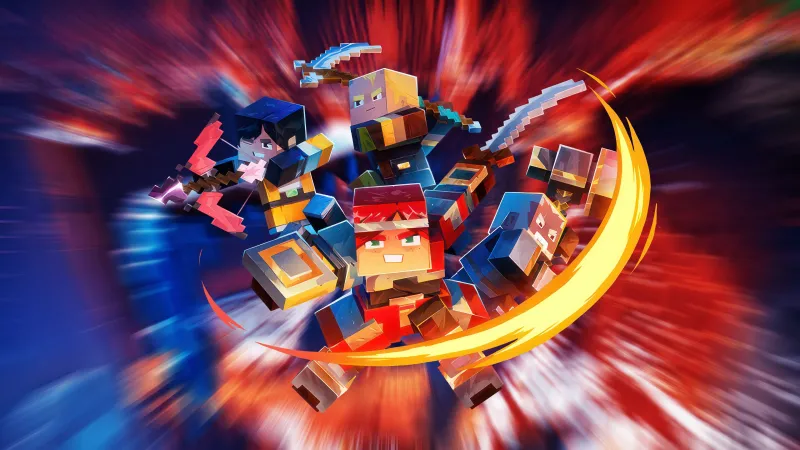 Minecraft Dungeons II wallpaper, Heroes, Action, Colorful
