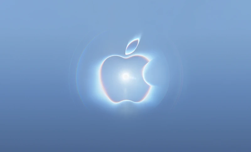 Apple Event 2026 Surprise and Shine, Apple logo, Blue aesthetic