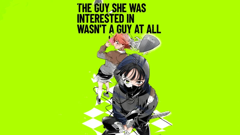 Mitsuki Koga, Aya Osawa, The Guy She Was Interested in Wasn't a Guy at All, 5K wallpaper, Neon Green background