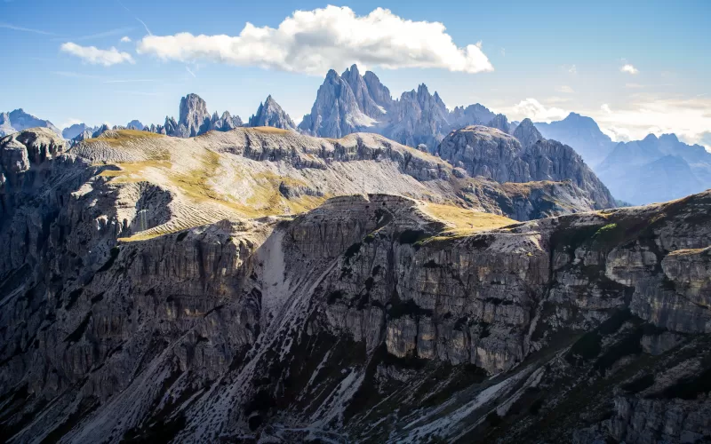 Tre Cime di Lavaredo, Dolomites, Mountain range, Italy, Landscape, Mountain Peaks