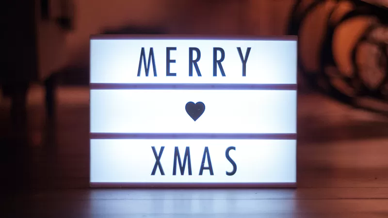Merry Xmas, Merry Christmas, Lightbox, Love heart