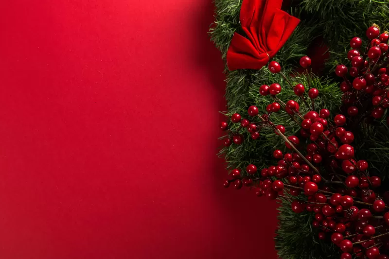 Christmas decoration, Christmas background, Red background, Merry Christmas
