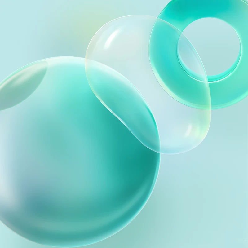 Huawei Nova 8 Pro, Bubble, Circle, White background, Teal, Green, Stock, 3D, Aesthetic