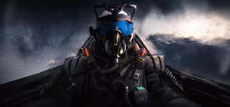Fighter pilot wallpaper, Oxygen mask, Sci-fi digital art
