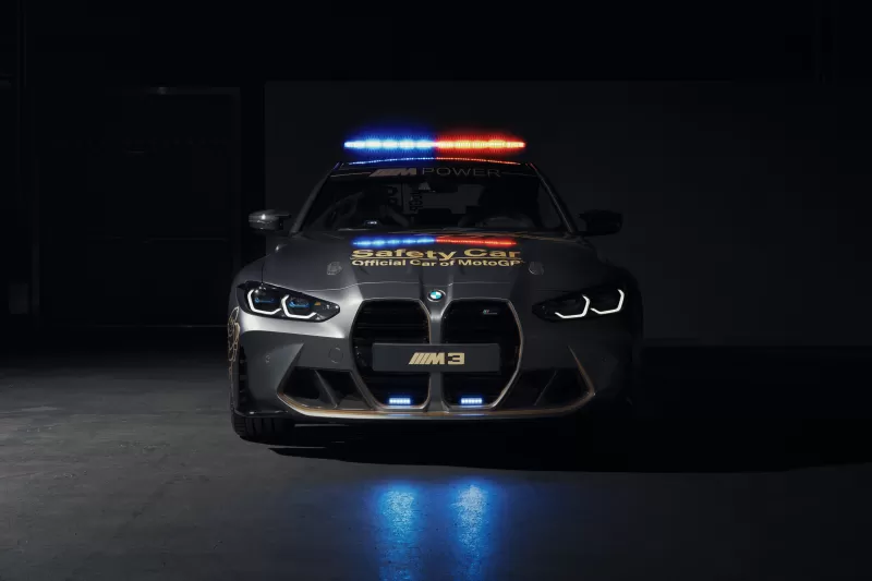BMW M3 Competition, MotoGP Safety Car, 2021, Dark background, 5K, 8K