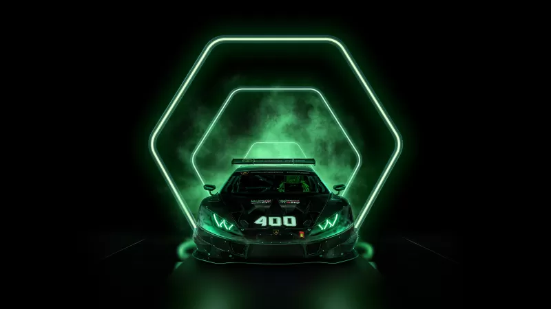 Lamborghini Huracán Squadra Corse, Dark background, AMOLED, 2021