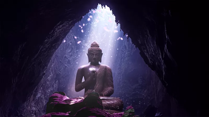 Lord Buddha Statue Cave, Sunlight, Lighting