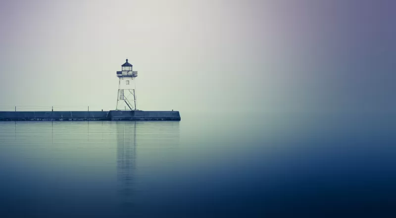 Grand Marais, Lighthouse, Minnesota, Reflection, Jetty, Harbor, Body of Water, 5K