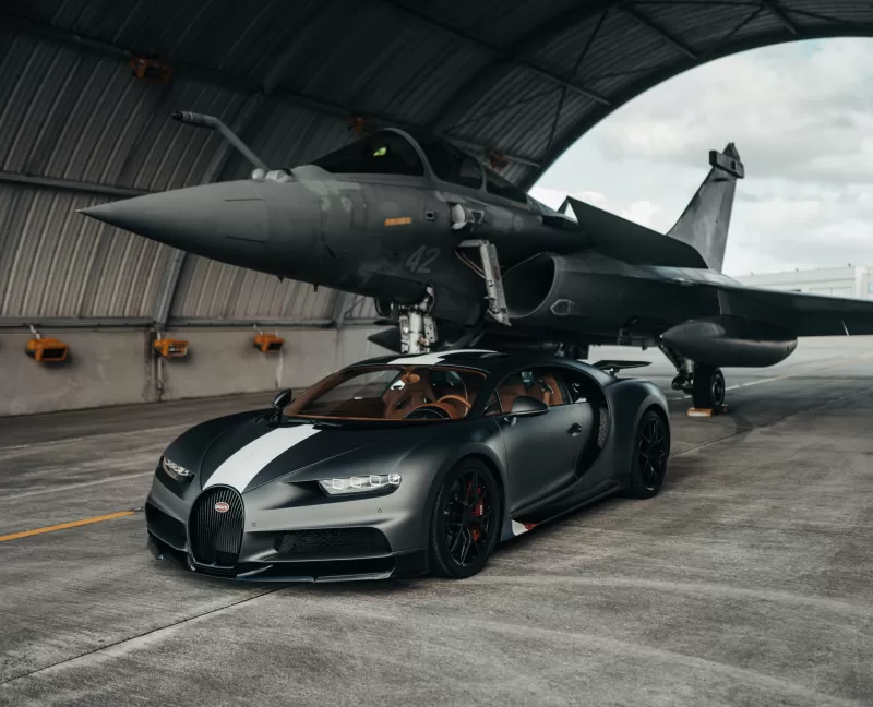 Bugatti Chiron Sport "Les Légendes du Ciel", Dassault Rafale, Hyper Sports Cars, 2021, 5K, 8K