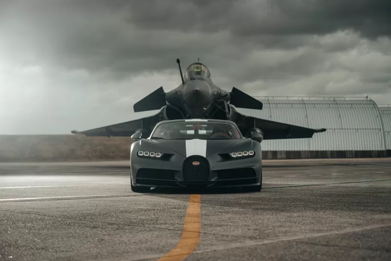 Bugatti Chiron Sport "Les Légendes du Ciel", Dassault Rafale, Hyper Sports Cars, 2021, 5K, 8K