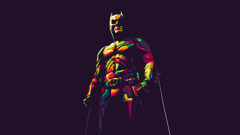 Batman, DC Superheroes, Illustration, Dark background, Minimal art, 5K