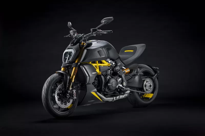 Ducati Diavel 1260 S Black and Steel, Sports bikes, Dark background