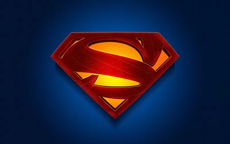 Superman, Logo, DC Superheroes, Blue background