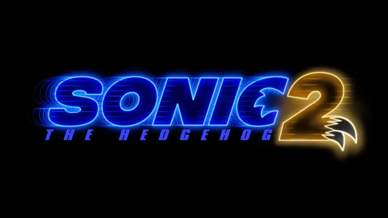 Sonic the Hedgehog 2, 2022 Movies, Black background, AMOLED, 5K