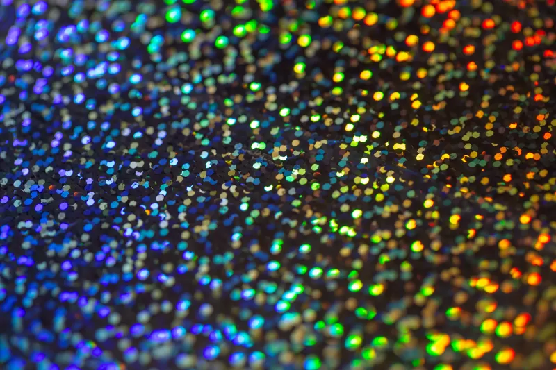 Rainbow Glitter, Multicolor, Shiny, Texture, Selective Focus, Blurred, 5K