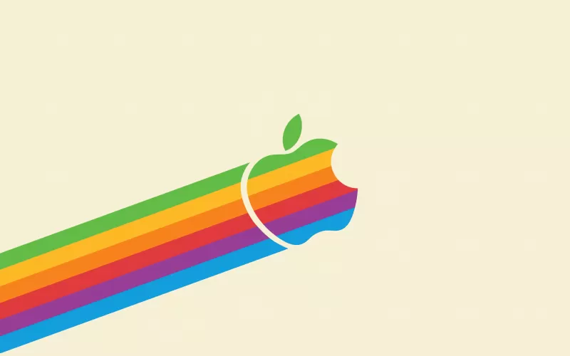 Apple logo, Colorful, Rainbow colors