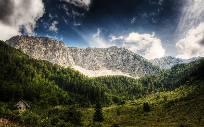 Landscape, Carinthia, Austria, Mountains, Forest, HDR
