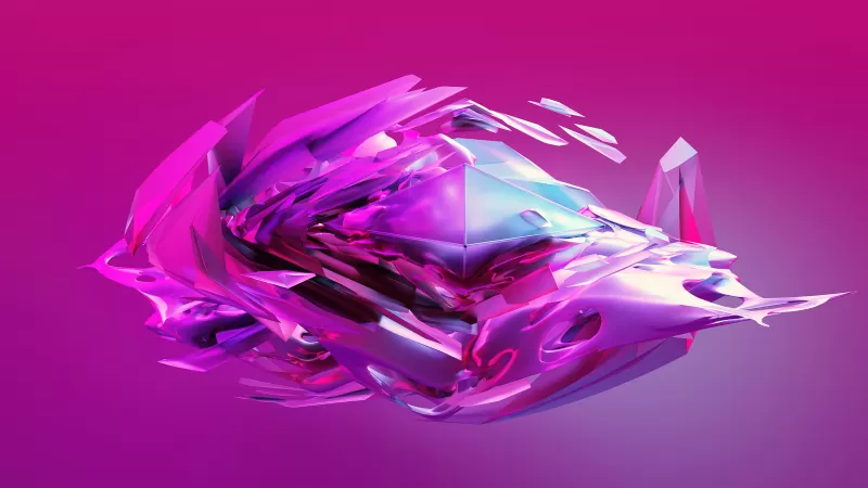 Candy, Pink background, Glass, Pink, Digital render