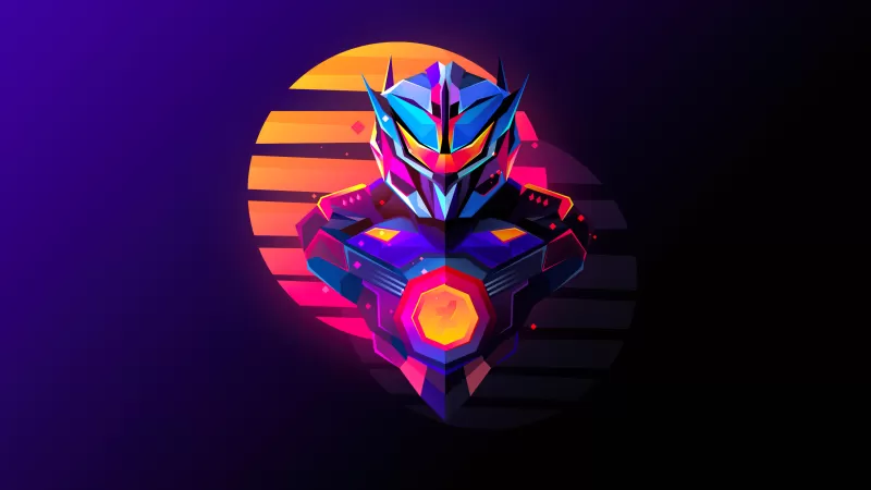 Jaeger, Pacific Rim, Retro sunset, Mecha robot, Dark background, 4K wallpaper