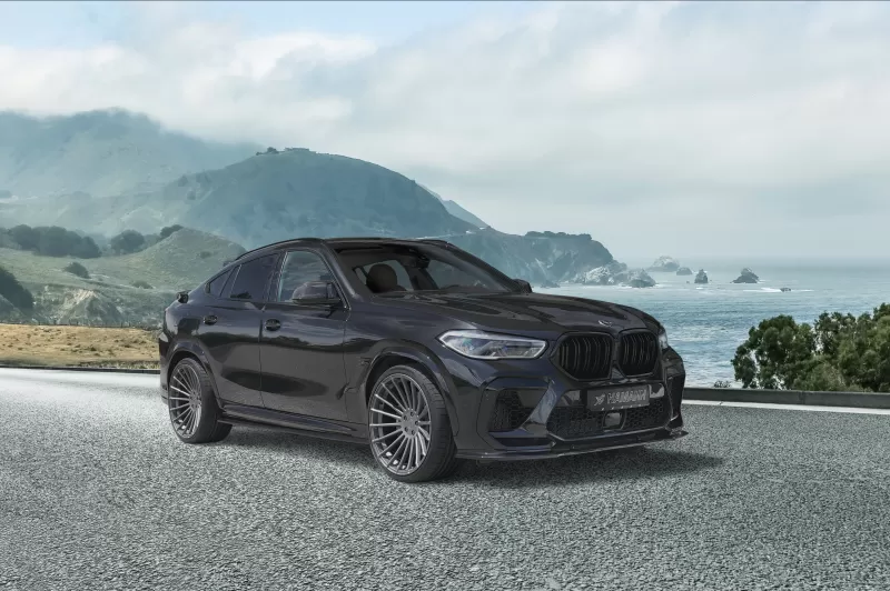 Hamann BMW X6 M Competition, Black SUV, Coastal road, Big Sur, 2021 wallpaper