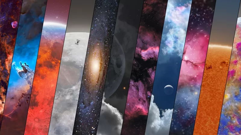 Space collage wallpaper, Nebulae and galaxies, Astrophotography