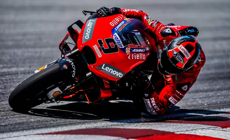 Danilo Petrucci, Ducati Desmosedici GP, MotoGP, Knee down, Lenovo livery, HD wallpaper