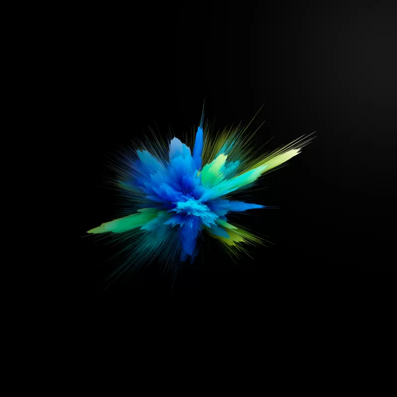 Color burst, Colorful art, Explosion, CGI, Cosmic, Black background