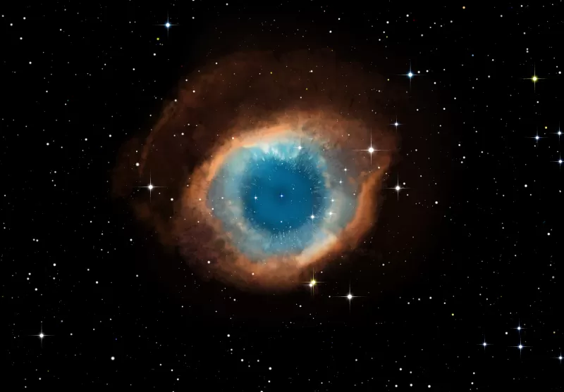 Helix Nebula, Dark background, Constellation, Galaxy, Astronomy, Stars, Eye Illustration, Cosmos, 5K, 8K