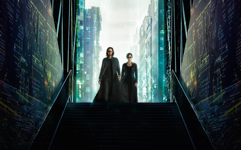 The Matrix Resurrections, Keanu Reeves, Carrie-Anne Moss, Neo, Trinity, 2021 Movies