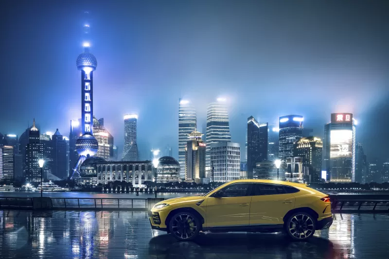 Lamborghini Urus, Anniversary, 2021, Oriental Pearl TV Tower, Shanghai, China