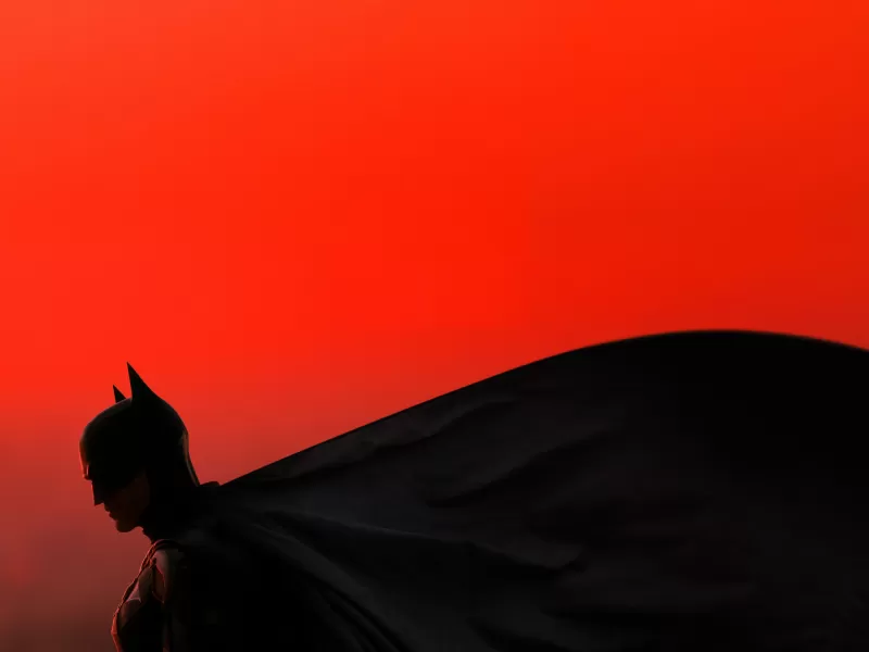 The Batman, 2022 Movies, DC Comics, Red background, 5K