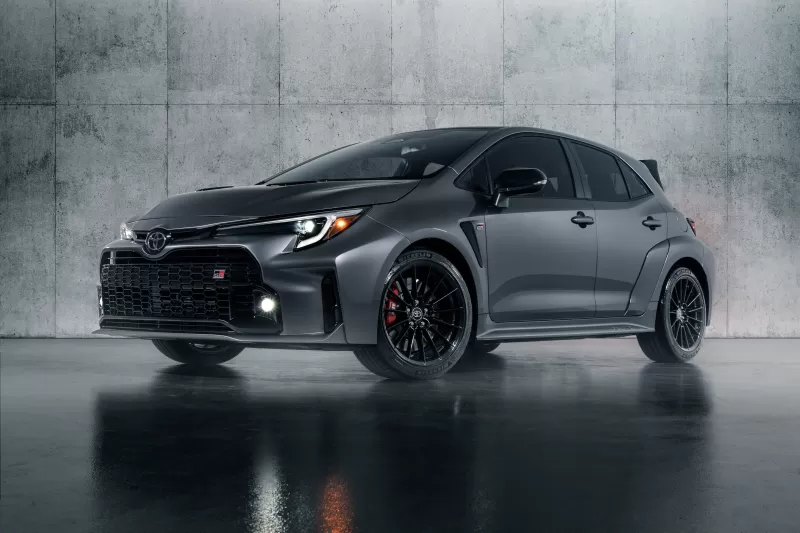 Toyota GR Corolla Circuit Edition, Grey hot hatch, Concrete studio, 2023 wallpaper