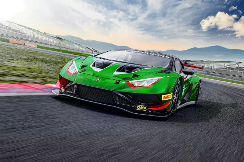 Lamborghini Huracán GT3 EVO2, Lamborghini Squadra Corse, Race track, Race cars, 2022