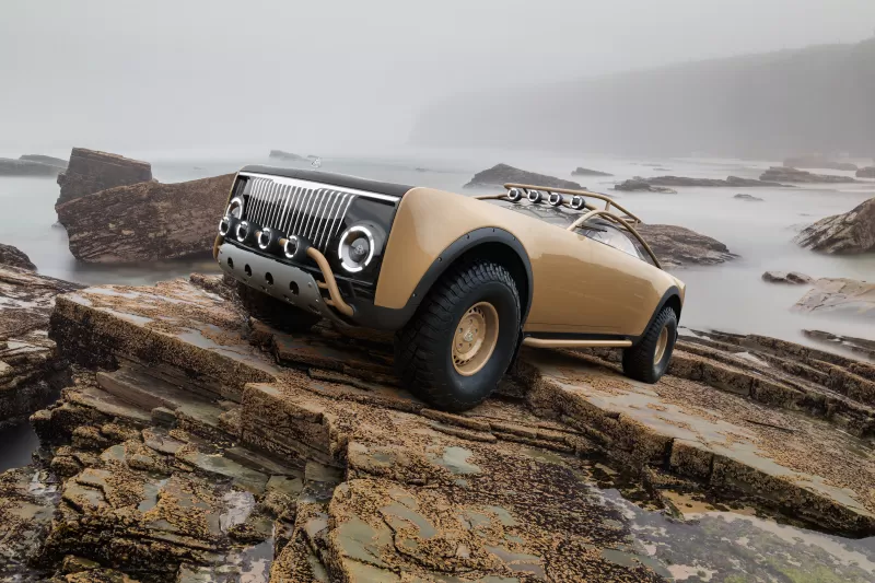 Project Maybach wallpaper, Virgil Abloh, Off-road concept, Rocky coast