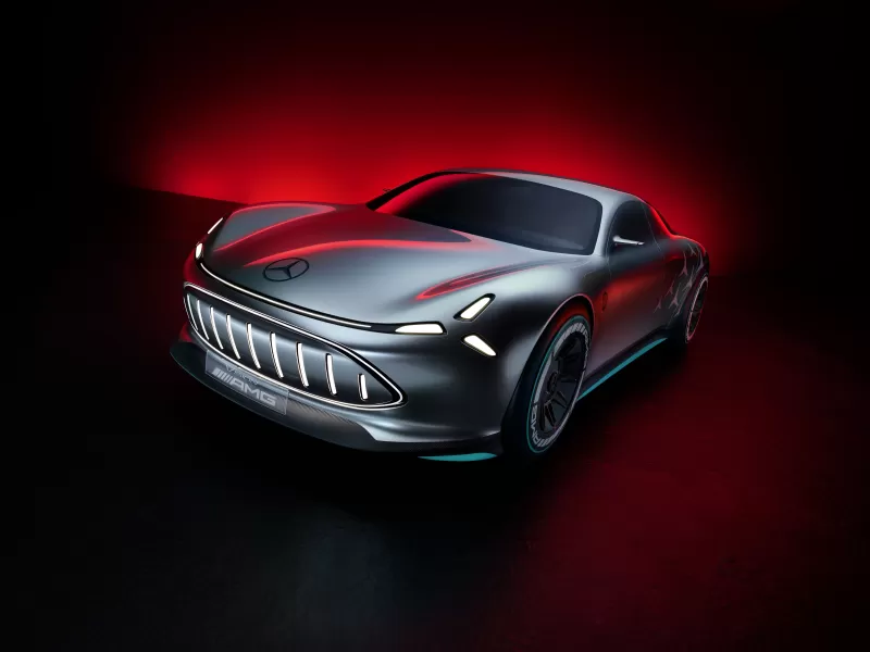 Mercedes-Benz Vision AMG Concept, Electric cars, 2022, Dark background, 5K