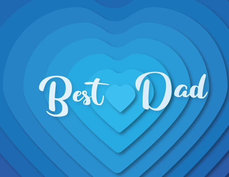 Best Dad, Heart Background, Happy Fathers Day, 5K, Blue background, Blue hearts