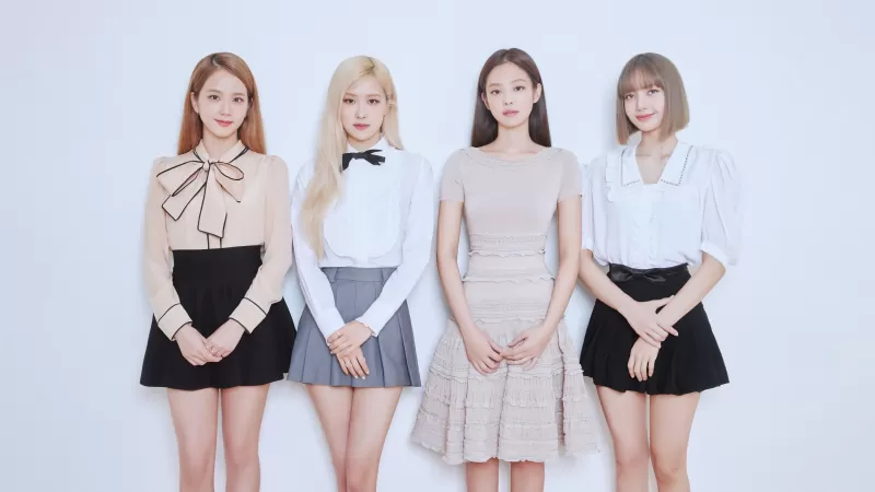 Blackpink, Lisa, Jisoo, Jennie, Rose, Korean singers, K-Pop singers, White background