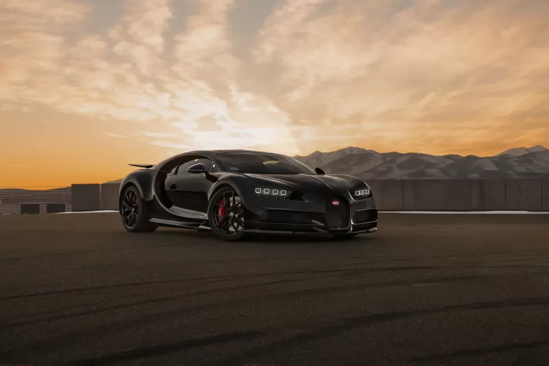Bugatti Chiron Sport, Hyper Sports Cars, Black cars