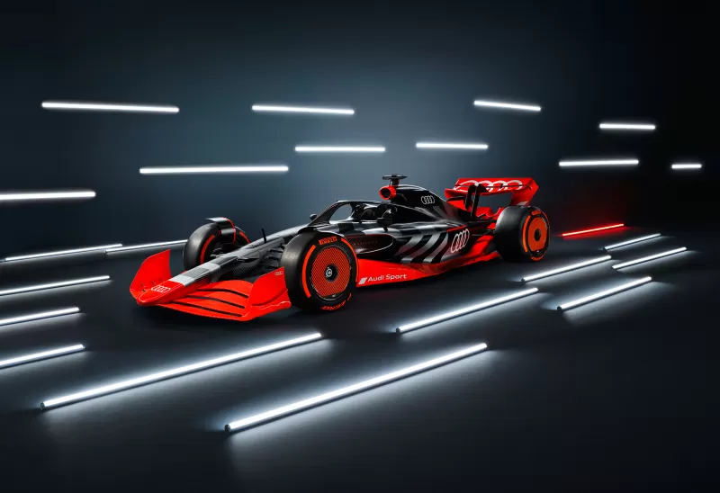 Audi F1 launch livery, Formula E racing car, 5K, 2022, 5K