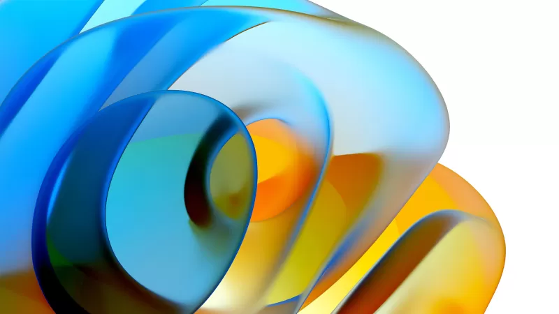 Motorola Edge 30 Neo stock wallpaper, Blue and yellow glass, White background