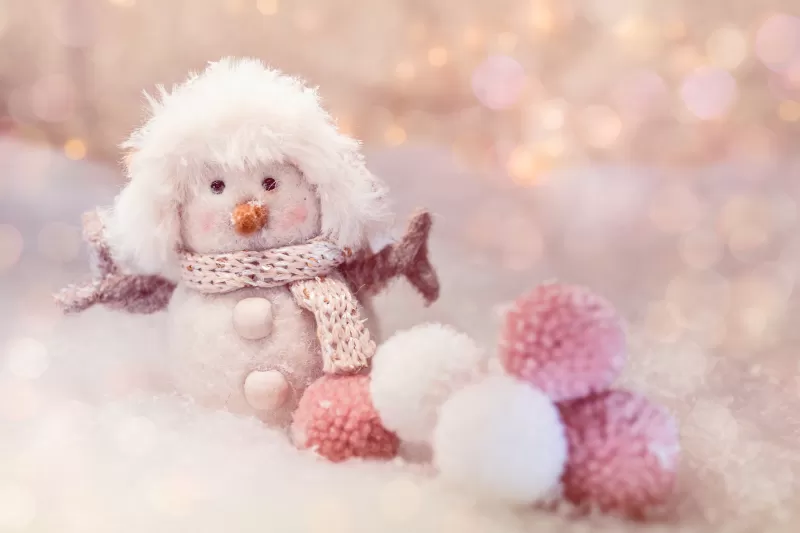 Snowman, Cute doll, Plush toys, Winter, Christmas decoration, 5K