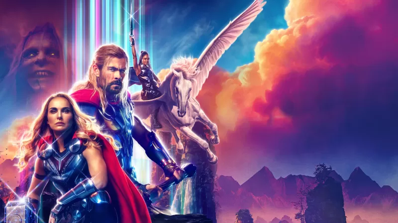 Thor: Love and Thunder, Chris Hemsworth as Thor, Natalie Portman as Jane Foster, Tessa Thompson as Valkyrie, 2022 Movies, Marvel Comics